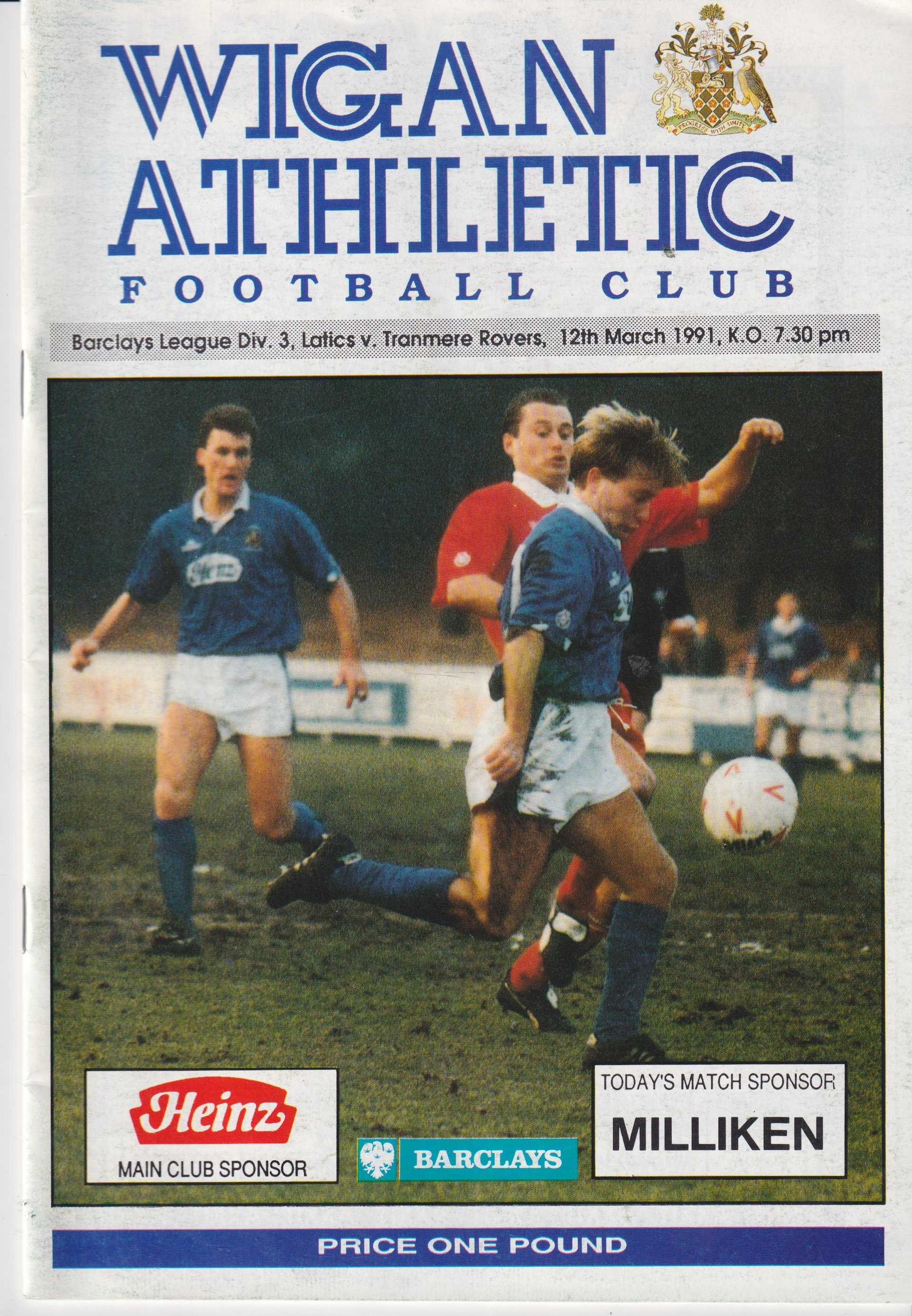 Wigan Athletic v Tranmere Rovers match programme